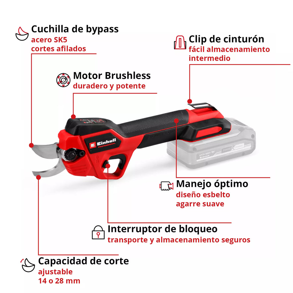 PROFESIONAL TIJERA PODADORA A BATERÍA | GP-LS 18/28 Li T BL- Solo